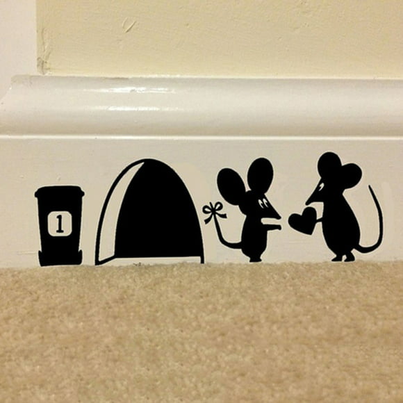 Birthday Wall Sticker Mouse hole party mice decal cupcake gift decor Lego
